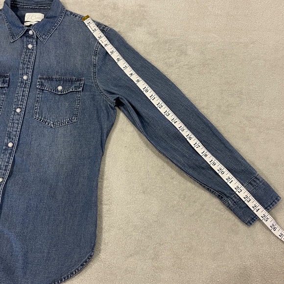 J Crew Denim Long Sleeve Size Small Petite - Picture 10 of 12